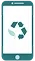 icône de téléphone recyclé